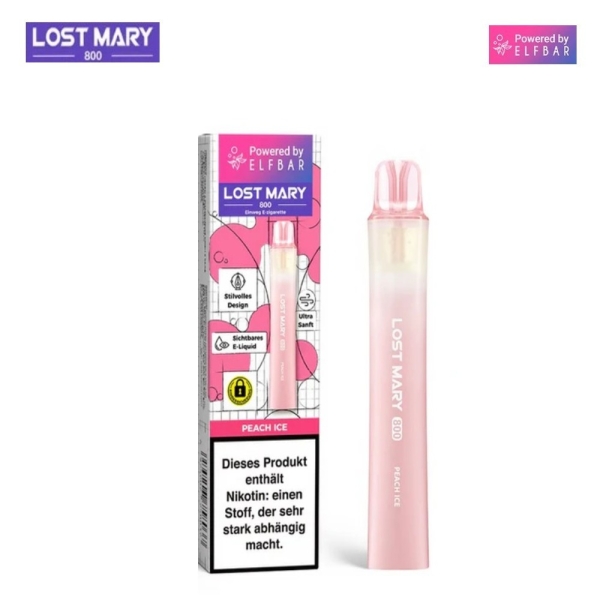 Lost Mary 800 - Peach Ice -  Einweg E-Zigarette 20mg